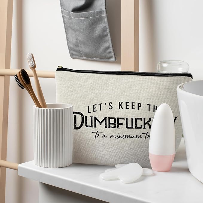 Funny Makeup Bag - Bad Assed & Cool Gifts for Coworkers & Women - Sarcastic & Gag Gifts - Humor Cosmetic Toiletry Bag