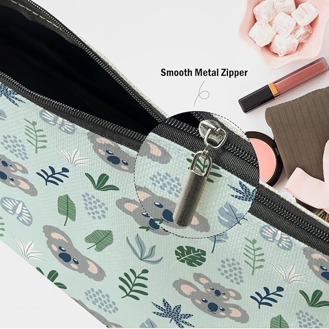 2 PCs Koala Gifts, Cute Koalas Makeup Bag, Koala Stuff Cosmetic Bag Travel Pouch, Animal Lovers Gifts for Women Girls Daughter Best Friend Sisters Niece Friendship Graduation Birthday