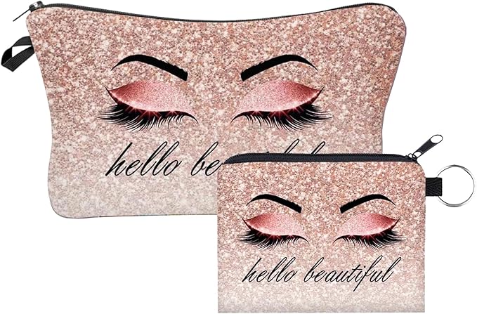 Makeup Bag for Purse Cosmetic Bags for Women Inspirational Gift for Womens Small Funny Cosmetics Pouch Bohu Travel Bag Cases for Toiletries Accessories Organizer (54632-23018)