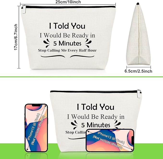 Prank Gifts for Friends Funny Makeup Bag Novelty Friendship Gifts for Girls Cosmetic Bag Humorous Birthday Present for Bestie Colleague Christmas Graduation Present for Sister Cousin Cosmetic Pouch