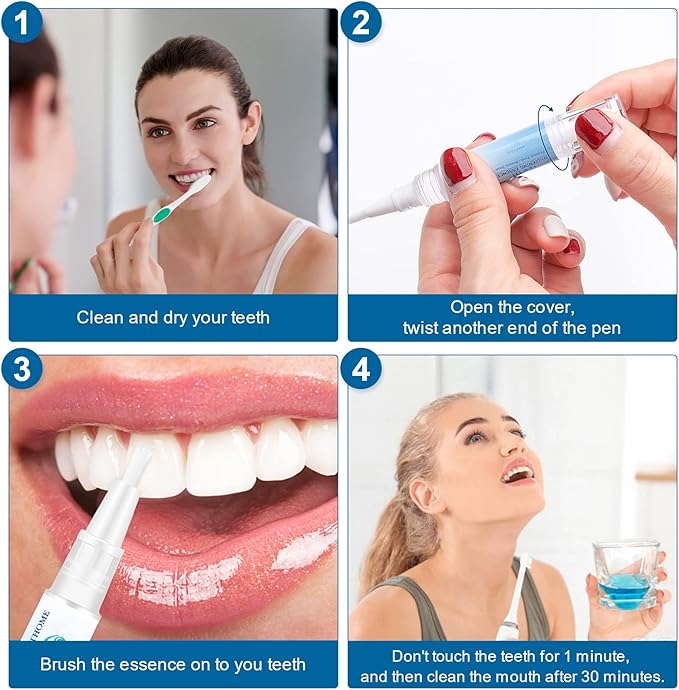Teeth Whitening Essence Pen for Cleaning Teeth Stains, Freshening Breath and Reducing Yellowing (3pcs)