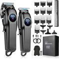 Hair Clippers for Men Professional Clippers and Trimmers Set, Cordless Hair Clippers, Haircutting Machine with LED Display for Barber Mens Grooming Kit