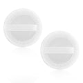 Sibba Powder Puff 2PCS Cotton Cosmetic Face Makeup Velour Powder Pads with Ribbon for Loose and Foundation Round White Dry Puff Suitable for Eyeshadow Blush Concealer and etc.