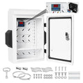 Outdoor Electrical Box with Key Lock, Aluminum Alloy Back Beam with M10 Sliding by Exqutoo