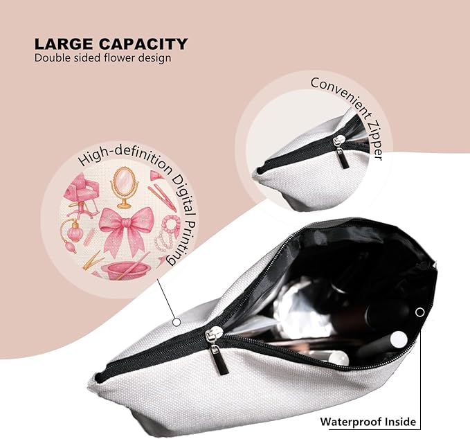 Chrisamas Hairstylist Gifts Women Makeup Bag Make Up Bag, Cosmetic Bags for Hairstylists, Hairdresser Gifts for Cosmetology Student Teen Girls(Pink)