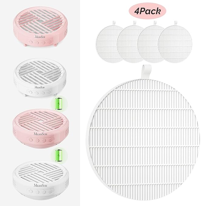 SProR Nail Dust Collector Replacement Filter, 4 Pack Reusable Dust Filter for MelodySusie Hpro/SProR Nail Dust Collector, Compatible Fine Filter for Efficient Nail Dust Collection