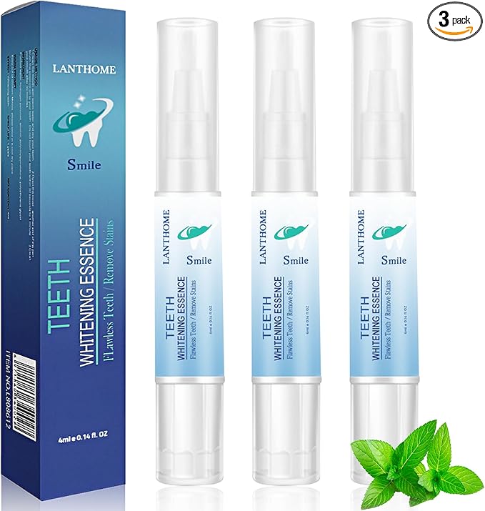 Teeth Whitening Essence Pen for Cleaning Teeth Stains, Freshening Breath and Reducing Yellowing (3pcs)
