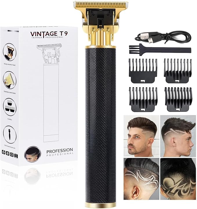 YOGINGO Professional Hair Trimmer for Men, Beard Trimmer Hair Clippers for Men, Cordless Rechargeable Hair Trimmer Metal Body Cutting Grooming Kit,Beard Shaver Barbershop