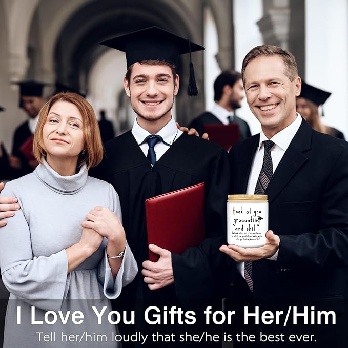 Graduation Gifts, 2025 Funny Graduation Gifts for Her Him, Best Grad High School Congratulations College Masters PhD Degree Nurse - Lavender Scented Candles