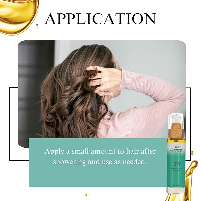 Nourishing Hair Oil – Argan Jojoba Avocado – Moisturizes Strengthens Split-End Repair – Lightweight Rosemary Scent 50ml