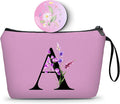 SEAMOON Maid of Honor Friendship Birthday Gifts for Women Her Aunt Sister Bridesmaid Coworkers Bride Personalized Makeup Cosmetic bag with Mirror Mothers Day Christmas Graduation A