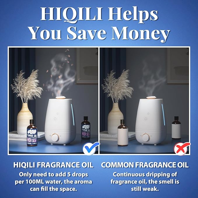 HIQILI Her Secret Fragrance Oil 100ml for Diffuser Car Freshies, Clean Fresh Scent for Candle Making Soap Laundry 3.38 Fl Oz