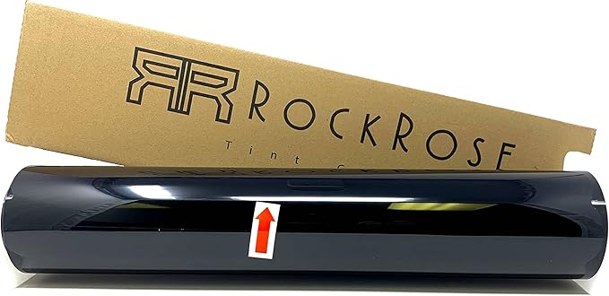 RockRose 1% Premium Carbon Car Window Tint Film 24 in x 25FT 2PLY Charcoal Privacy Film UV, Heat Blocking Tint for Car or Home Adhesive Film Easy Shrink, Plotter Friendly Pro Grade