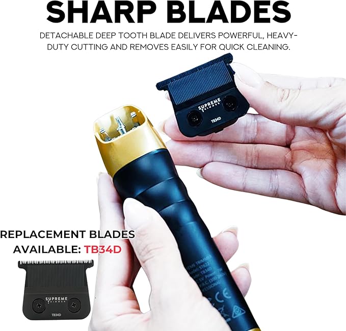 Supreme Trimmer 2Spee ST622 – Cordless Beard & Hair Trimmer for Men | 2-Speed Motor, 180 Min Runtime, Zero-Gap Adjustable Blade, Digital Display, Removable Blade Design