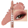 Red Eyeshadow Stick Shimmer Cream Single Eyeshadow Pencil Makeup, High Pigmented Crease-proof Eye Shadow Brightener Stick, Hypoallergenic Waterproof Long Lasting Eye Highlighter stick(B-12#)