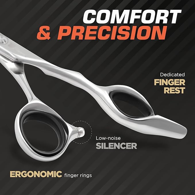 Fagaci Professional Hair Scissors & Thinning Shears Extreme Cut, ATS314 Steel Hair Cutting Scissors Professional, 440C Steel Thinning Scissors, Hair Shears, Hair Scissors Professional, Barber Scissors