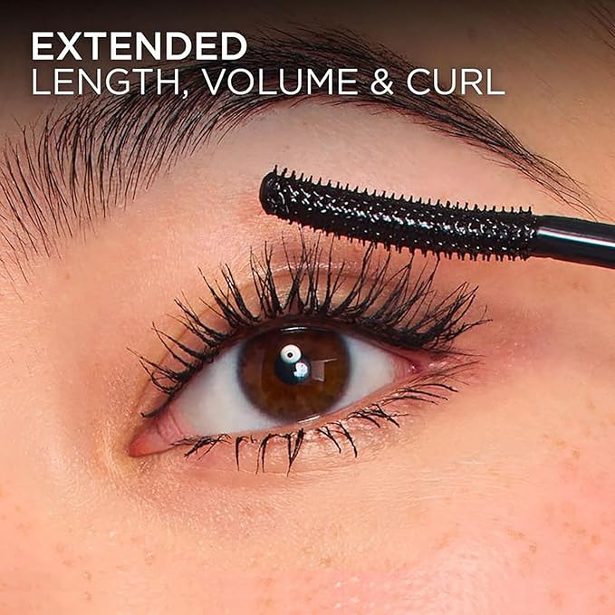 Black Waterproof Mascara for Volume and Length, Natural Defining Curling Long-Lasting Eyelashes, No Flaking, No Smudging (Black(2pcs))