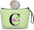 Birthday Thank You Appreciation Monogrammed Gifts for Mom Aunt Teacher Sister Friend Coworkers Bride Bridesmaid Makeup Cosmetic Bag with Mirror Mothers Day Christmas Graduation C