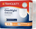 Tranquility Premium OverNight Disposable Absorbent Underwear (22 Count) - XS, 17-28 in. Waist - Maximum Absorbency, All-Night Sleep, Breathable Comfort, 22 Adult Diapers