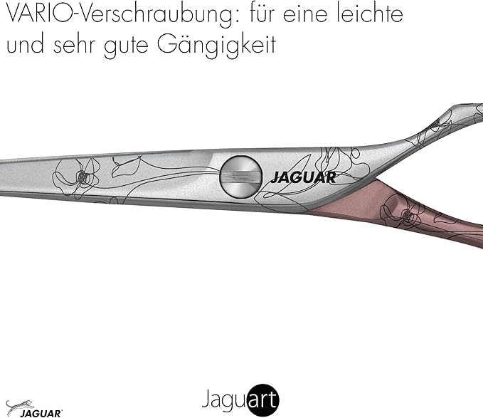 Jaguar Tender Love Floral Hairdressing Scissors, Right Handed Offset Handle, 5.5 Inch