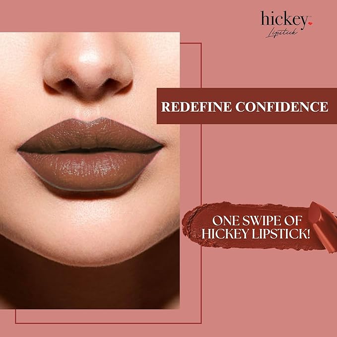 Hickey Lipstick Make Out Mauve Shades Refillable - Long Lasting Lipstick for Women, Hydrating & Moisturizing Shade, Lip Color for Women, Gluten-Free & Vegan with Highly Pigmented – 1.6 Ounces