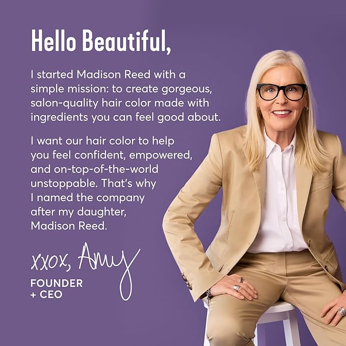 Madison Reed Radiant Hair Color Kit | 9NA Medium Cool Blonde with Ash Undertones (Pisa Blonde) for 100% Gray Hair Coverage | Dimensional Permanent Hair Dye | PPD-Free & Ammonia-Free | 2 Pack