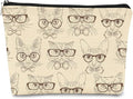 Retro Hipster Cats Makeup Bag,Cute Hand Drawn Kitty Cats Cosmetic Bag Best Gift Idea for Cat Lovers Teen Girls Women,Birthday Christmas Valentine's Day Gifts for Cat Moms Teen Girls Daughter Sister