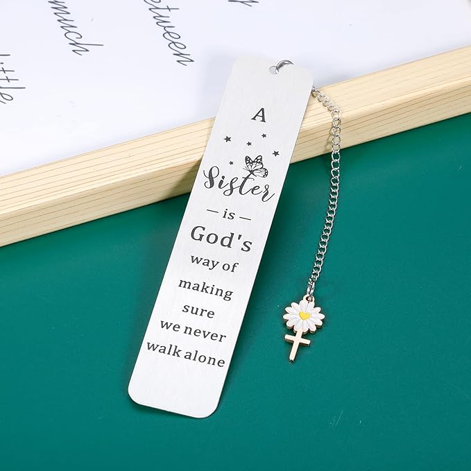 Sister Gifts from Sister Gifts for Women Christmas Stocking Stuffers White Elephant Valentine Sisters in Law Birthday Bridal Shower Soul Secret Sisters Baptism Christian Bookmark Gift for College Girl