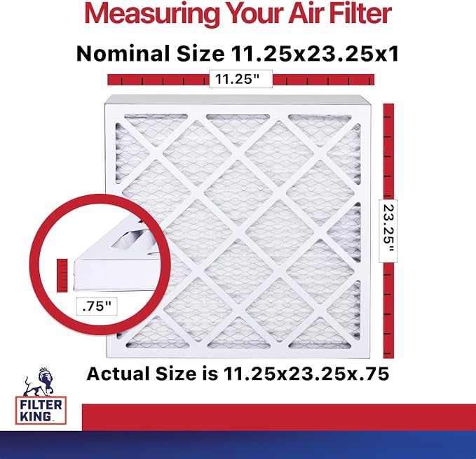 Filter King 11.25x23.25x1 Air Filter | 4-PACK | MERV 11 HVAC Pleated A/C - Image 2