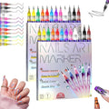 12 Color Nail Art Pens for Painting Nails, 2026 New Nail Art Markers for Gel Nails, DIY Nail Art Marker Drawing Painting Liner Pen for Home Salon Quickly Dry Nail Art (2 Pack)