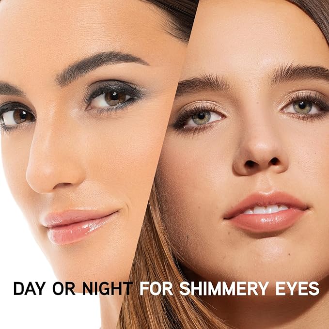 Physicians Formula Shimmer Strips Custom Eye-Enhancing Extreme Shimmer Shadow & Liner, Hypoallergenic Eyeshadow Palette with Reflective Liquid Powders – Nude Eyes