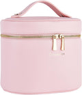 Makeup Bag, Toiletry Bag with Removable Zippered Inner Pocket, Portable Cosmetic Bag, Makeup Organizer for Woman.Travel Make up Case (Pink)