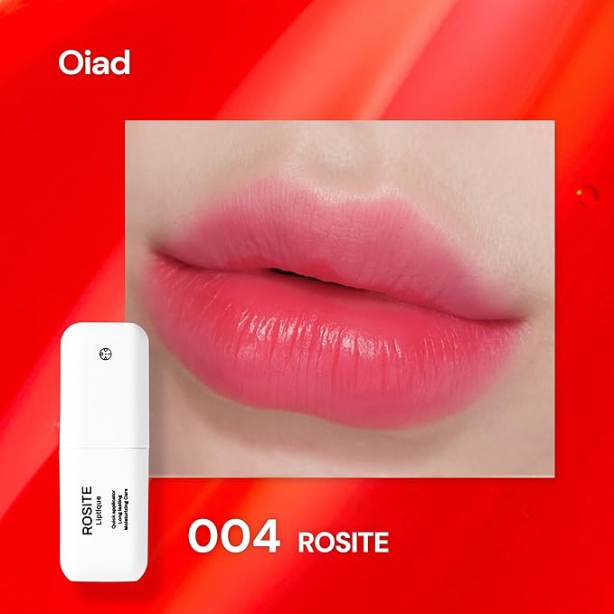 Liptique Korean Lip Stain Peel Off - 24 Hour Long Lasting Lip Tattoo, Waterproof & Transfer Proof, Nourishing & Hydrating Lip Tint for Women, Instant Plumping Lip Tints Peel Off (004 ROSITE)