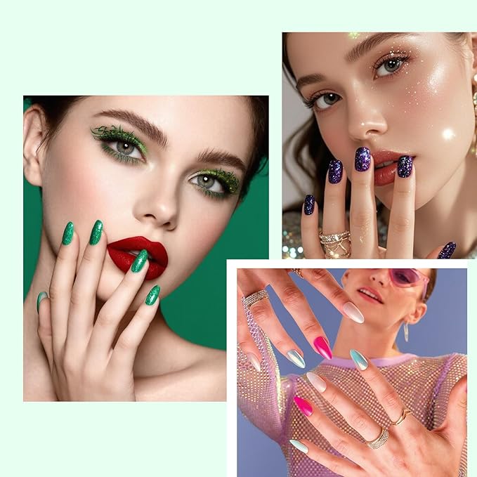 Acrylic Nail Brush Size #12, 100% Pure Kolinsky Nail Art Brushes for Acrylic Application, Sturdy Starry Handle Oval Shaped Nail Design Tools for Professional Manicure DIY, Green