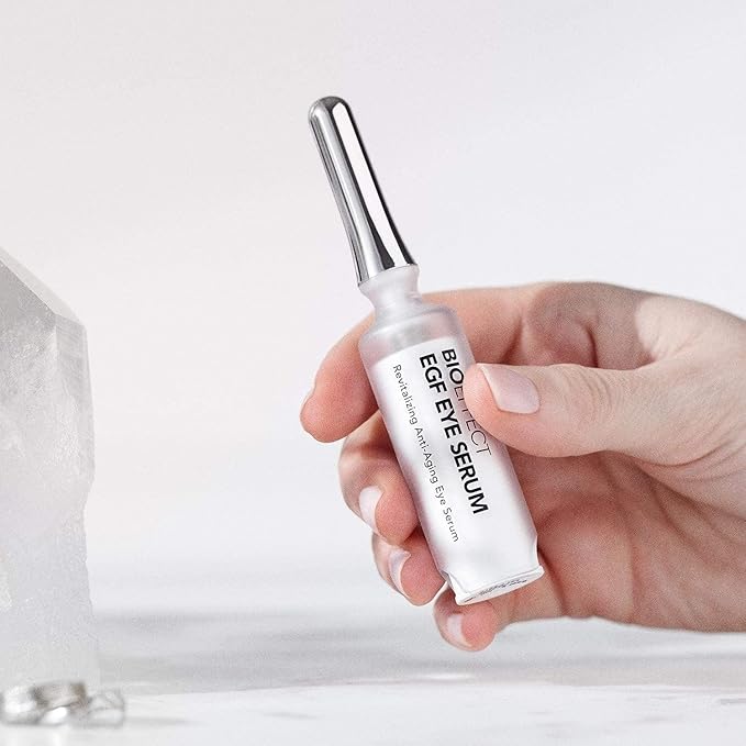 BIOEFFECT EGF Eye Serum with De-Puffer Rollerball, Anti-Aging, Moisturizing Contour Gel To Visibly Reduce Wrinkles, Puffiness, Fine Lines with Barley Growth-Factor Protein