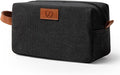 Janhavi Waterproof Makeup Bag Organizer,Groomsmen Gifts,Travel Bag Canvas Laser Engraved Initials & Wheat Ear, Men's Accessories Storage, Travel Bags for Men, Travel Essentials (Dark Grey Z)