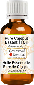Greenwood Essential Pure Cajeput Essential Oil (Melaleuca cajeputi Steam Distilled 100ml (3.38 oz)