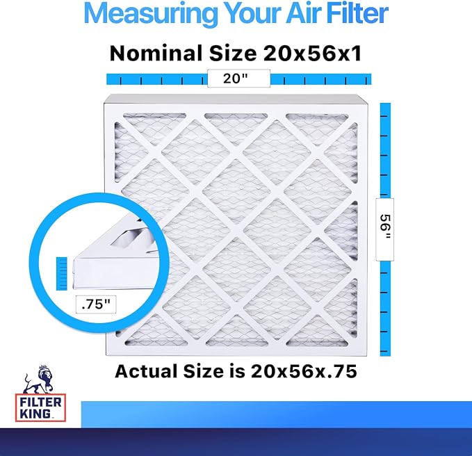 Filter King 20x56x1 Air Filter | 4-PACK | MERV 8 HVAC Pleated A/C Furnace - Image 2