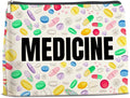 Medicine Cosmetic Bag Gifts for Women Friends Doctor Nurse Healthcare Professionals Colorful Medical Makeup Bag Zipper Pouch