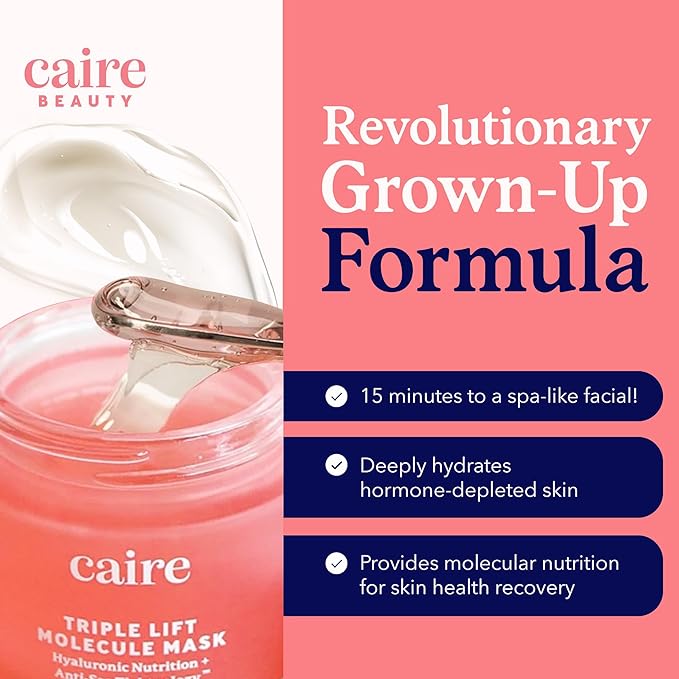 Caire Beauty Anti Aging Hyaluronic Acid Gel Cream Face Lift Molecule Mask, Skin Lift Gel Moisturizer For Face, Neck and Chest -15ml