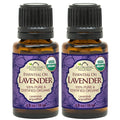US Organic 100% Pure Lavender Essential Oil, Directly sourced from Bulgaria, USDA Certified Organic, Undiluted, for Diffuser, Humidifier, Massage, Skin, Hair Care, Non GMO, 15 ml 2 Pack
