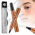 Microblading Eyebrow Pen, Waterproof Four-tip Beard and Eyebrow Pen, Liquid Eyebrow Pencil, Long-Lasting Natural Magic Eyebrow Makeup Fine Stroke Contouring Pencil (Light Brown)
