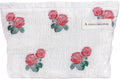 STARDW Flower Cosmetic Bags Makeup Bags for Women and Girls,Travel Makeup Bag Large Capacity Canvas Makeup Bag,Makeup Organizer Bag Zipper Pouch (Rose Red)