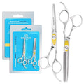 Equinox Professional Razor Edge Series Hair Cutting Scissors Set - Barber Hair Cutting & Thinning Shears/Texturizing Scissors Set - 6.5 Inches Hair Cutting Scissors Kit for Men/Women/Kids/Salon & Home