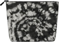 MOLAIGIN Tie Dye Black White Grey Cosmetic Bag For Women, Travel Makeup Bag, Toiletry Zipper Bag, Large Capacity Aesthetic Cases