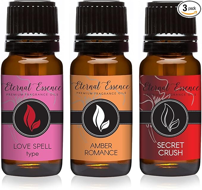 Trio (3) - Amber Romance, Secret Crush & Love Spell - Premium Fragrance Oil Trio - 10ML