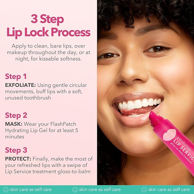 Patchology Lip Gloss for Women - Hydrating Gloss with Aloe, Honey & Goji Berry Oil, Moisturizing Treatment for Cracked Lips, Christmas Gifts for Women & Stocking Stuffers for Teen Girls (Clear, 15ml)