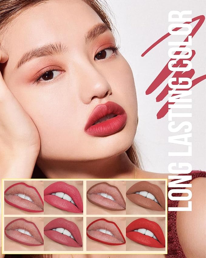 Lip Stain Liner Pen-1Pcs Nude Brown Lip Tint Stain Liquid Lipstick Lip Liner Pencil,Matte Lipcolor Lipstain,Longlasting Waterproof Lip Gloss,Precise Chisel Tip Lipgloss,Makeup Gift for Women-02