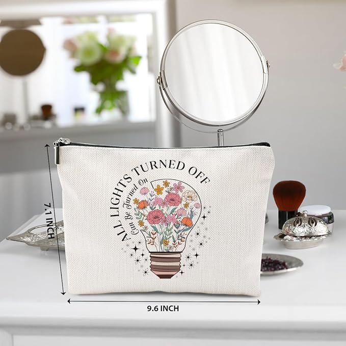 Inspirational Gifts Makeup Bag, Positive Affirmations Cosmetic Bag, Organizer Zipper Pouch Boss Day Mothers Day Birthday Motivational Gifts for Women Friends Sister Coworker Bestie