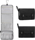 Relavel Travel Hanging Toiletry Bag for Men Women Travel Kit Shaving Bag Waterproof Large Makeup Bag Wash Bag Makeup Organizer Cosmetic Case for Bathroom Shower Black